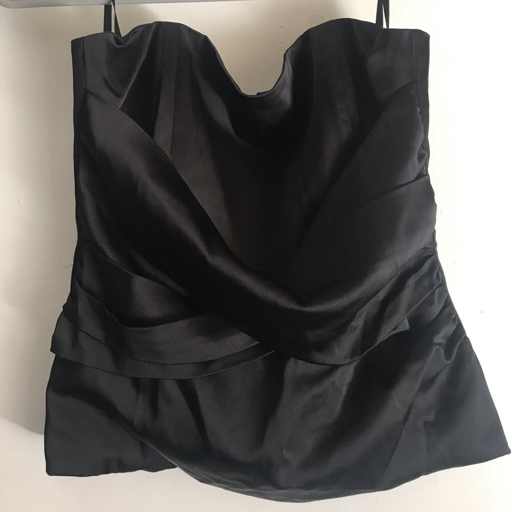 Satin Woven Top (Black) xs